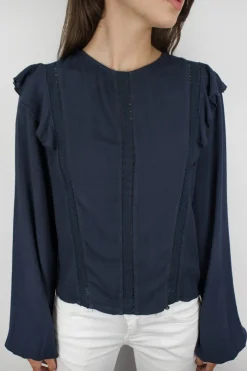 Subdued Blusa con rouches Discount
