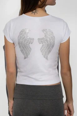 Subdued Camiseta Angel wings con strass