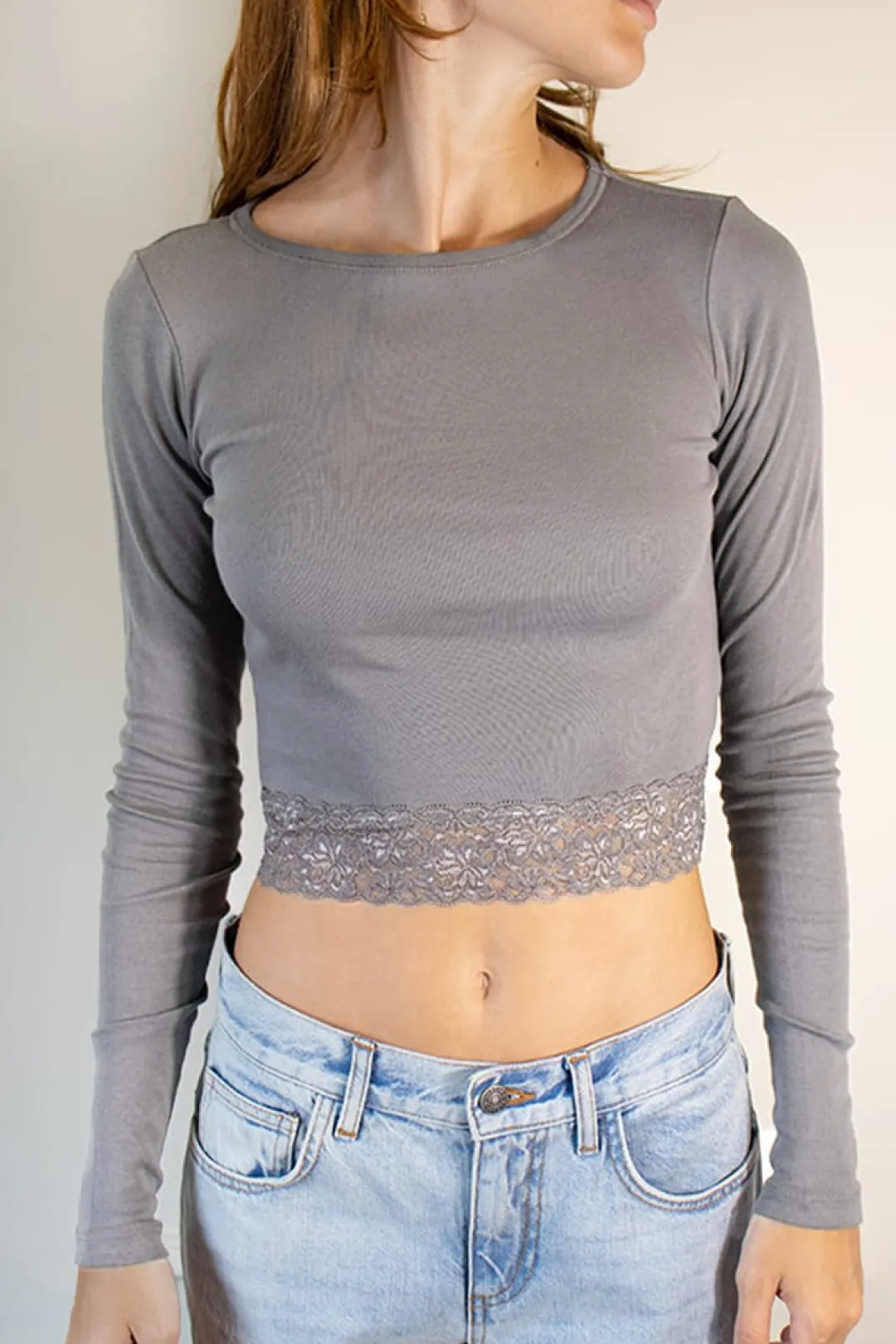 Subdued Camiseta bajo encaje Discount