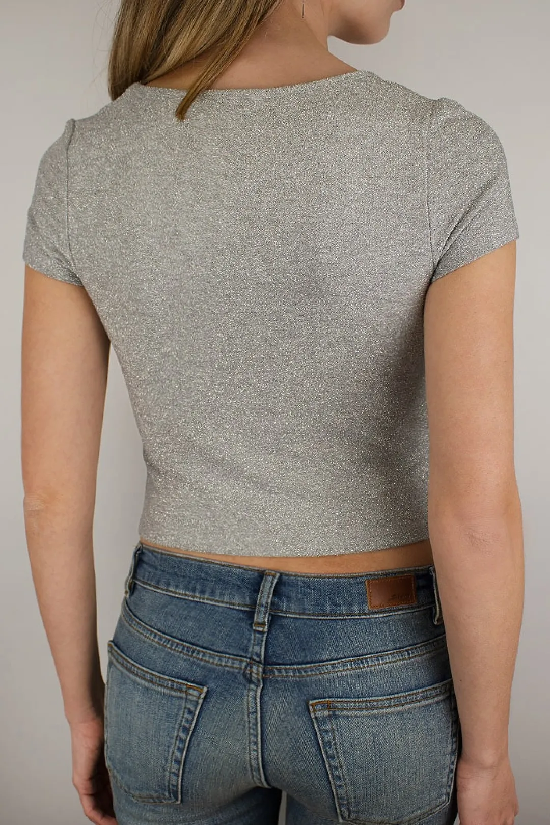 Subdued Camiseta crop cuello cuadrado New
