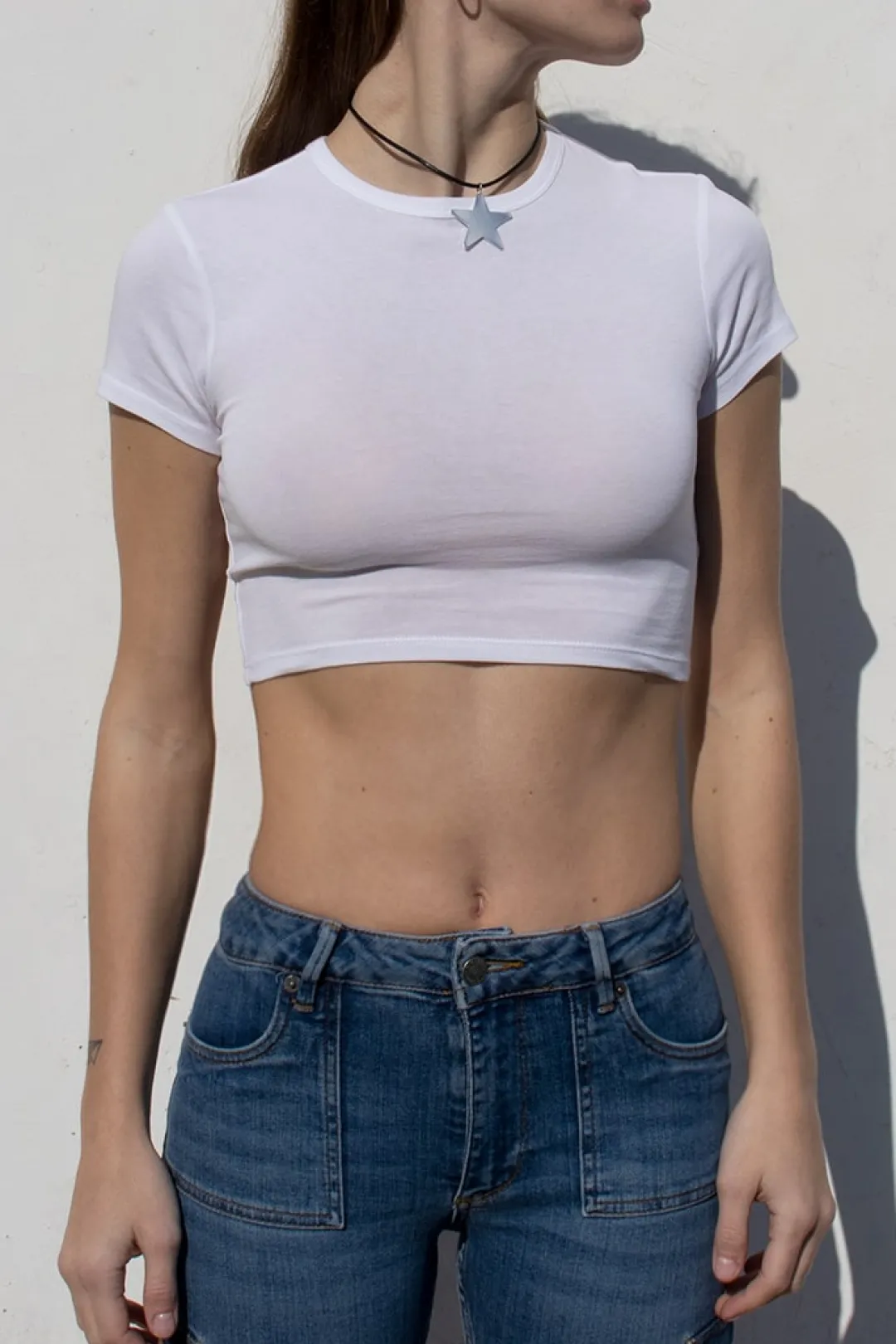 Subdued Camiseta crop cuello redondo Online