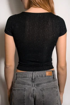 Subdued Camiseta crop escote cuadrado Sale