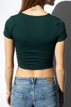Subdued Camiseta crop escote cuadrado Best