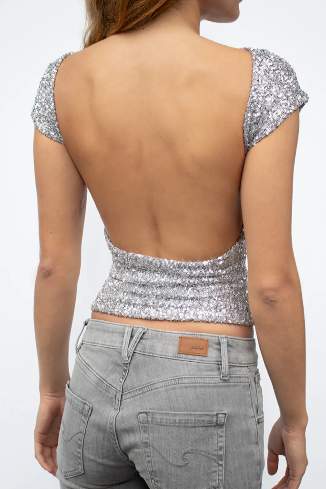 Subdued Camiseta espalda descubierta con lentejuelas