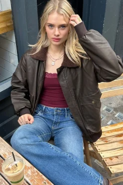 Subdued Chaqueta bomber poli piel Outlet