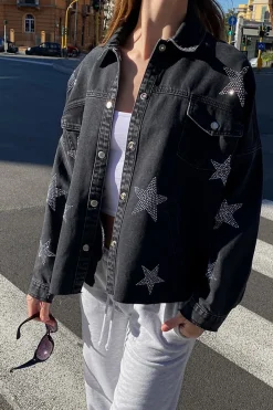 Subdued Chaqueta oversize estrellas strass Online