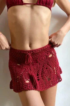 Subdued Falda crochet con borlas Best