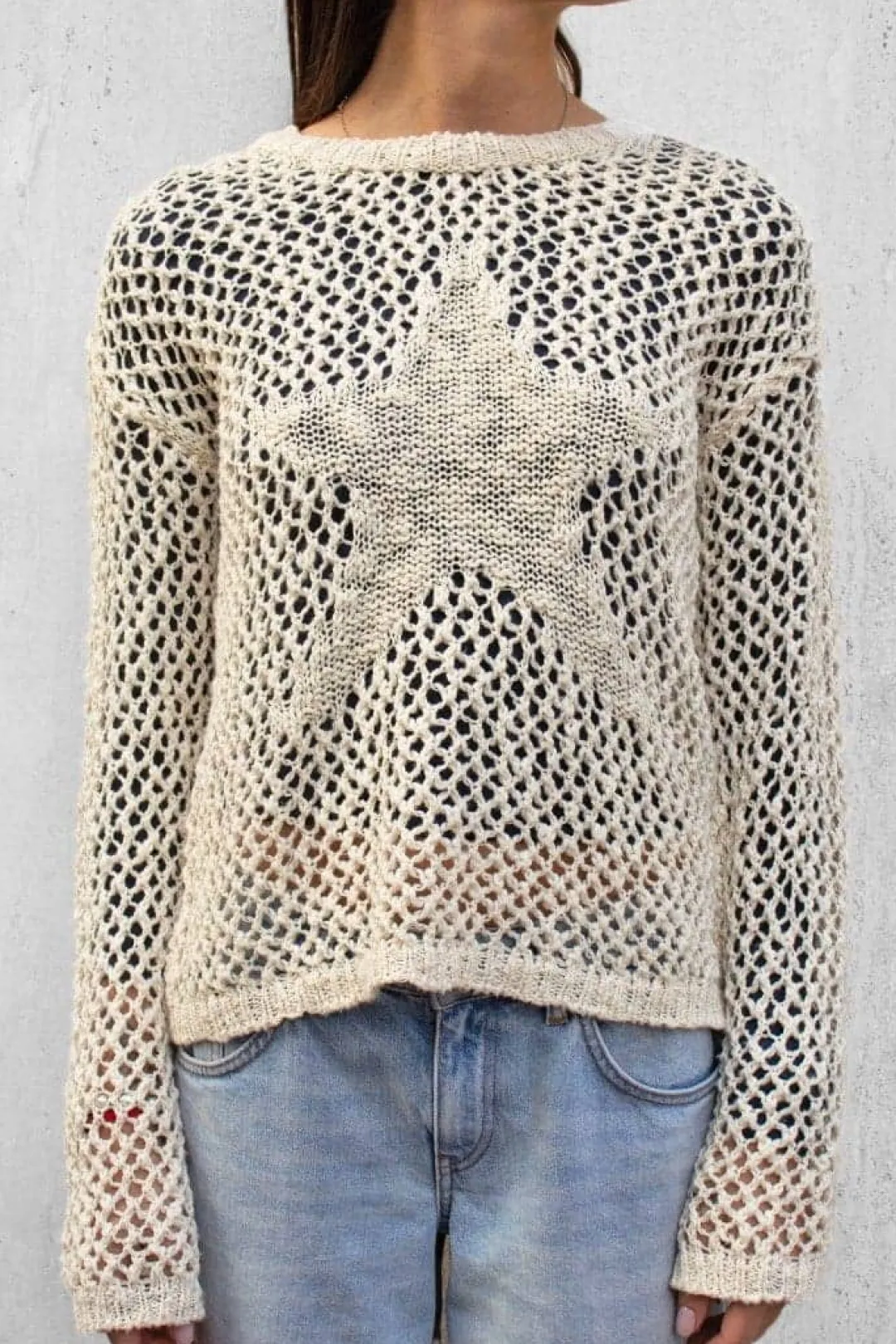 Subdued Jersey estrella perforado Hot