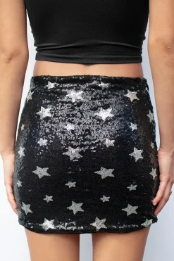 Subdued Sequin stars tube skirt Online