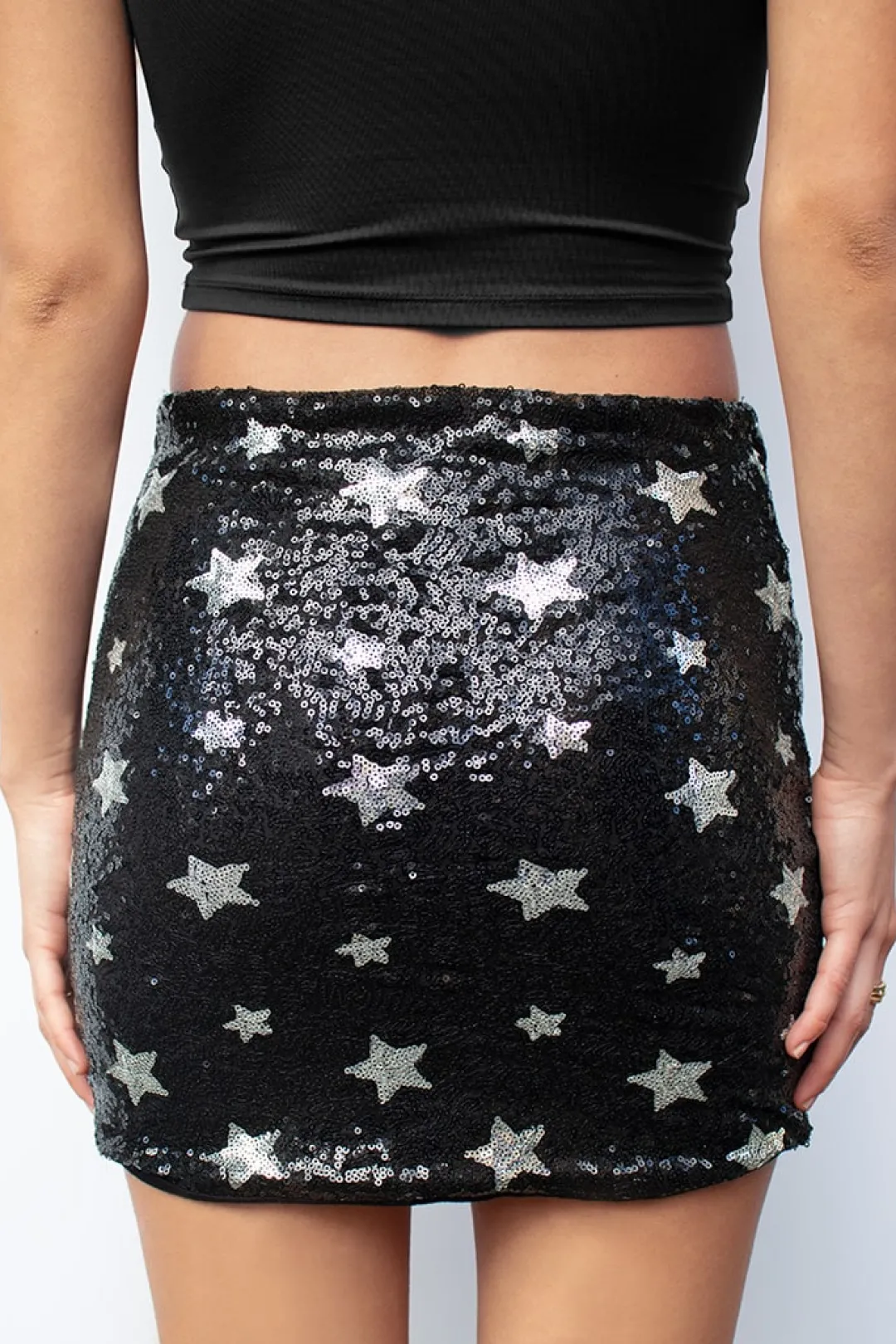 Subdued Sequin stars tube skirt Online