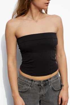 Subdued Top bandeau con lace-up