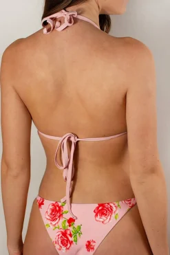 Subdued Top bikini triángulo con volantes New